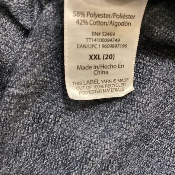 NWT Time and tru indigo blue sweatshirt dress elastic waist XXL - Picture 6 of 8